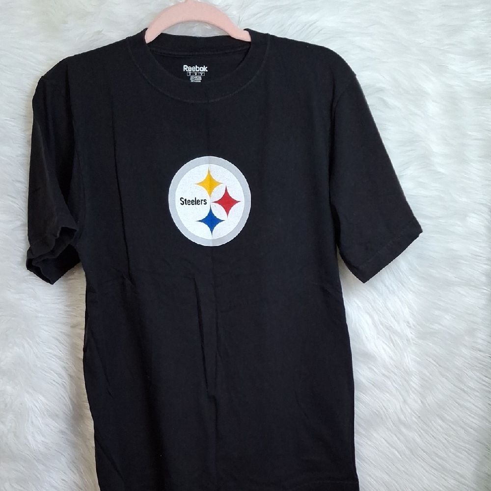 Reebok Black Steelers Logo Tee